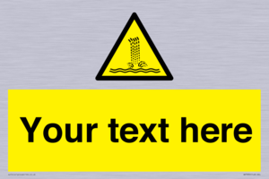 Custom warning artificial waterfall